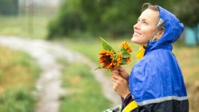 Damen Regenbekleidung für das Fahrrad (depositphotos.com)